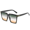 Square Sunglasses Women Men 2021 Oversize TF Black Gradient Glasses