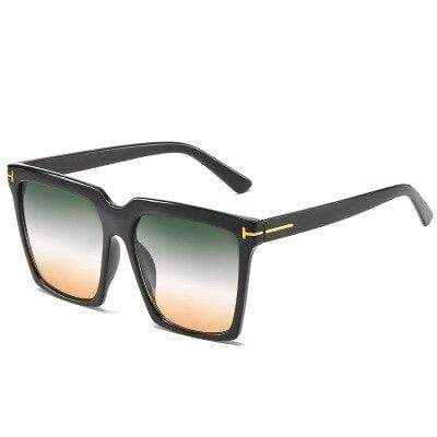 Square Sunglasses Women Men 2021 Oversize TF Black Gradient Glasses