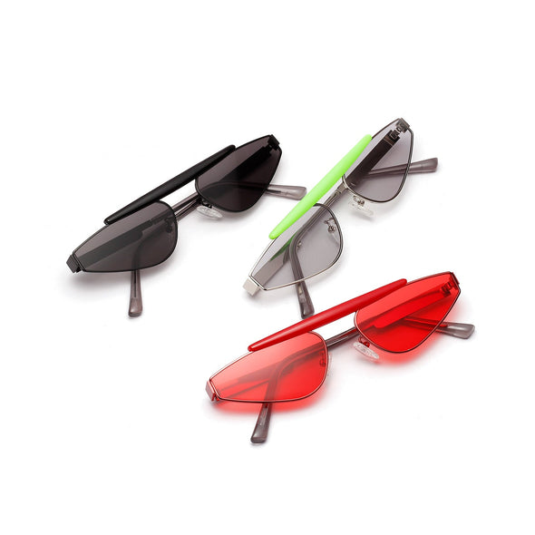 Steampunk Cat Eye Sunglasses Women Luxury Brand Designer Triangle Sun Glasses Men Small Punk Eyeglasses