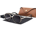 New Gothic Steampunk Polarized Sunglasses Women Brand Designer Vintage Men Sun Glasses UV400 Eyewear