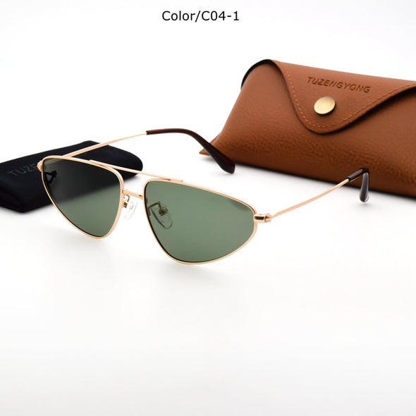 Small Men Polarized Sunglasses Women Brand Design Triangular Frame Driving Sun Glasses