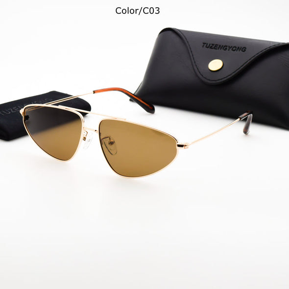Small Men Polarized Sunglasses Women Brand Design Triangular Frame Driving Sun Glasses