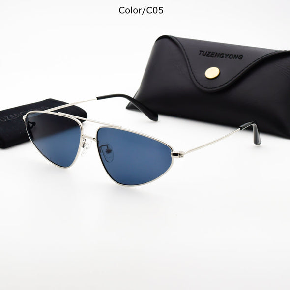 Small Men Polarized Sunglasses Women Brand Design Triangular Frame Driving Sun Glasses