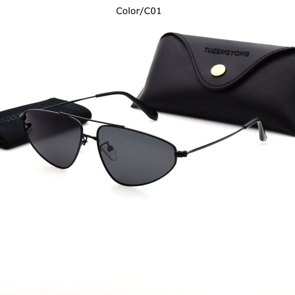 Small Men Polarized Sunglasses Women Brand Design Triangular Frame Driving Sun Glasses