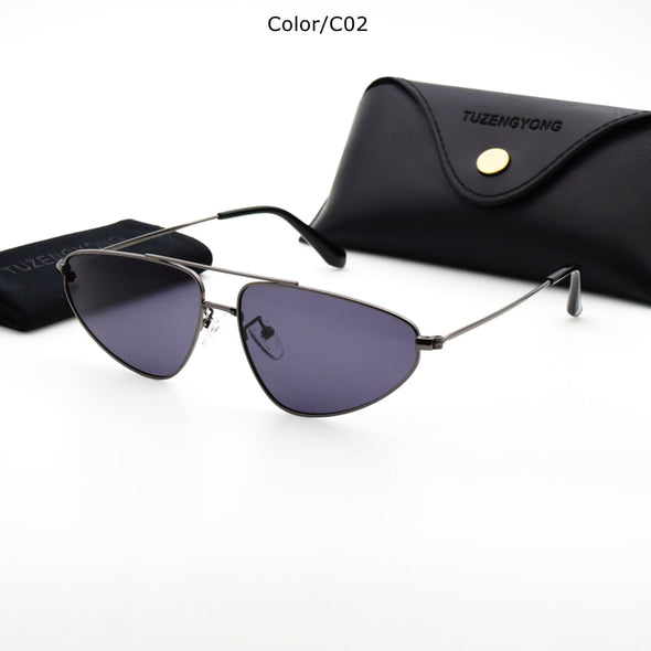 Small Men Polarized Sunglasses Women Brand Design Triangular Frame Driving Sun Glasses