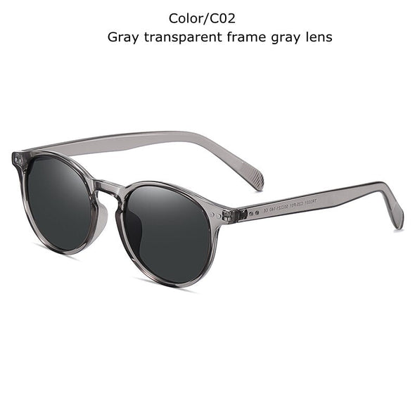New Ultralight TR90 Polarized Sunglasses Men Women Driving Round Pink Shades Vintage Sun Glasses
