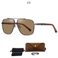 Aluminum Men's Sunglasses Polarized Lens Brand Design Temples  Coating Mirror Driving Glasses For Men