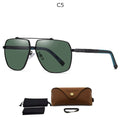 Aluminum Men's Sunglasses Polarized Lens Brand Design Temples  Coating Mirror Driving Glasses For Men