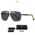 Aluminum Men's Sunglasses Polarized Lens Brand Design Temples  Coating Mirror Driving Glasses For Men