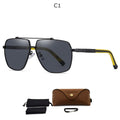 Aluminum Men's Sunglasses Polarized Lens Brand Design Temples  Coating Mirror Driving Glasses For Men