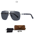Aluminum Men's Sunglasses Polarized Lens Brand Design Temples  Coating Mirror Driving Glasses For Men