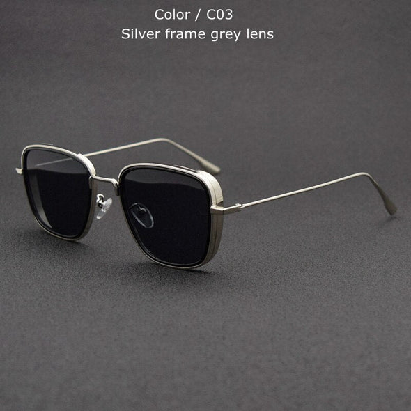 Steampunk Sunglasses Fashion Men Women Brand Designer Vintage Square Metal Frame Sun Glasses UV400 Eyewe