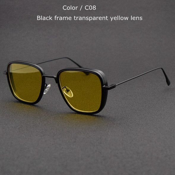 Steampunk Sunglasses Fashion Men Women Brand Designer Vintage Square Metal Frame Sun Glasses UV400 Eyewe
