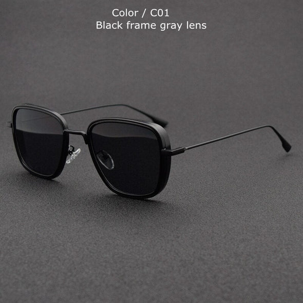 Steampunk Sunglasses Fashion Men Women Brand Designer Vintage Square Metal Frame Sun Glasses UV400 Eyewe
