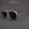 Steampunk Sunglasses Fashion Men Women Brand Designer Vintage Square Metal Frame Sun Glasses UV400 Eyewe