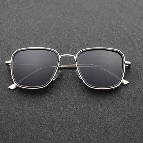 Steampunk Sunglasses Fashion Men Women Brand Designer Vintage Square Metal Frame Sun Glasses UV400 Eyewe