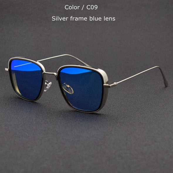 Steampunk Sunglasses Fashion Men Women Brand Designer Vintage Square Metal Frame Sun Glasses UV400 Eyewe