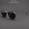 Steampunk Sunglasses Fashion Men Women Brand Designer Vintage Square Metal Frame Sun Glasses UV400 Eyewe