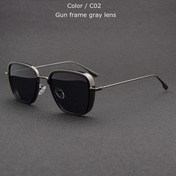 Steampunk Sunglasses Fashion Men Women Brand Designer Vintage Square Metal Frame Sun Glasses UV400 Eyewe