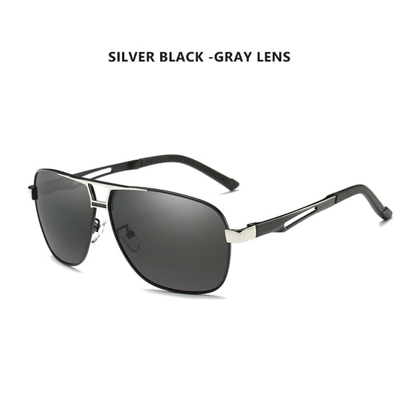 Aluminum Magnesium Square Polarized  Photochromic Sunglasses Men Sun Glasses Military Safety Driving