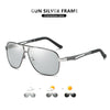 Aluminum Magnesium Square Polarized  Photochromic Sunglasses Men Sun Glasses Military Safety Driving
