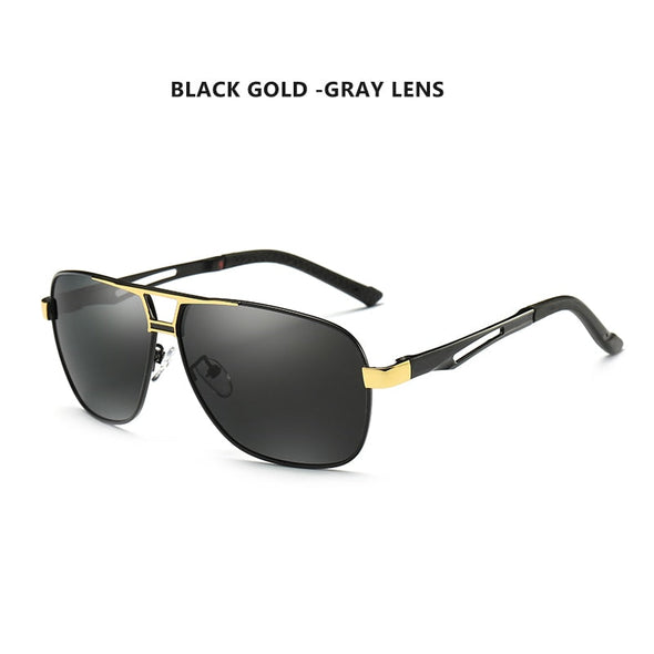 Aluminum Magnesium Square Polarized  Photochromic Sunglasses Men Sun Glasses Military Safety Driving
