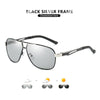 Top Quality Square Retro Photochromic Aluminum Sunglasses Men Polarized Driving Women Sun Glasses For Men Brown