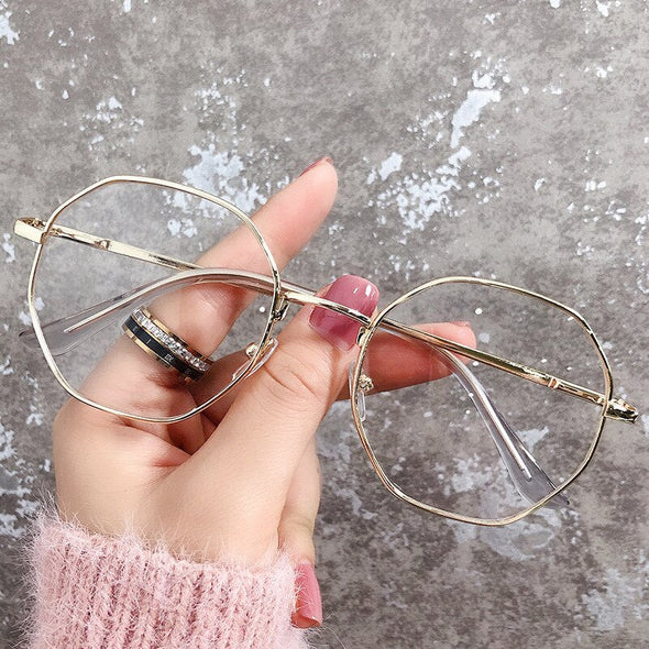 Trends Office Cat Eye Anti Blue Light Glasses Women Blue Blocking Computer Goggles Oversized Big Size Eyeglasses Alloy Frame