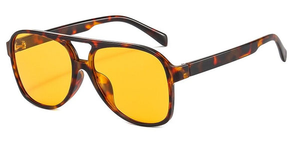 Trends Pilot Sunglasses Women Vintage Yellow Brand Designer Sunglass Female Oversized Popular Glasses Eyewear Shades