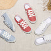 Low top walking shoes for all day standing women canvas shoes sneakers
