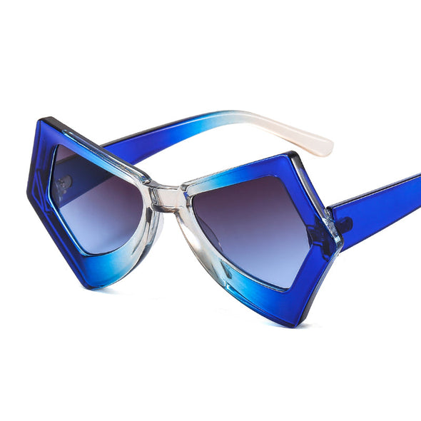Trendy Irregular Sunglasses Women Men UV400 Punk Sun Glasses Personality Shades Fashion Eyewear Colorful Eyeglasses
