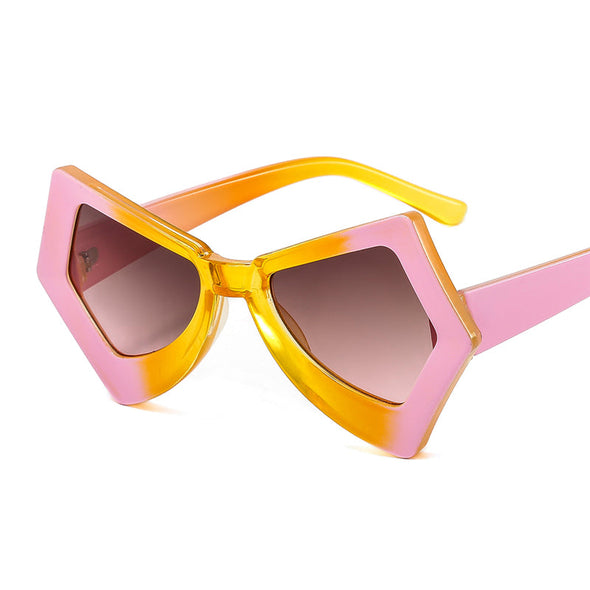 Trendy Irregular Sunglasses Women Men UV400 Punk Sun Glasses Personality Shades Fashion Eyewear Colorful Eyeglasses