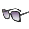 Vintage Big Square Sunglasses Women Black Gradient Oversized Sun Glasses Female Fashion Luxury Brand Mirror Clea