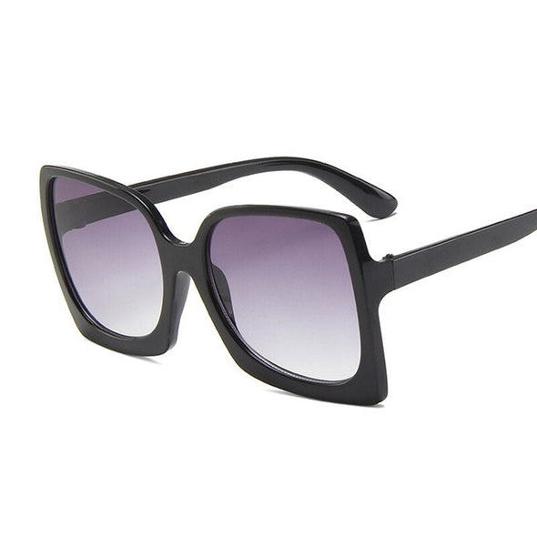 Vintage Big Square Sunglasses Women Black Gradient Oversized Sun Glasses Female Fashion Luxury Brand Mirror Clea