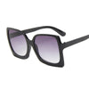 Vintage Big Square Sunglasses Women Black Gradient Oversized Sun Glasses Female Fashion Luxury Brand Mirror Clea