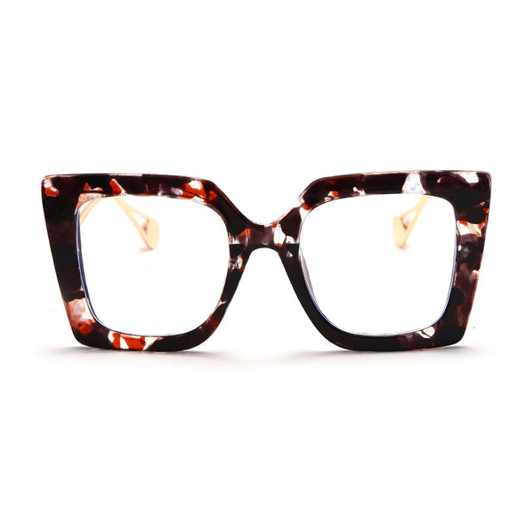 Vintage Glasses Women Men Square Clear Glasses Optical Eyeglasses Frame Transparent Lens Spectacle Frame NOT Anti Blue Light
