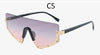 Vintage Luxury Gradient oversized  Women Metal Frame Driving sunglasses