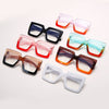 Vintage Oversize Square Glasses Women Men Big Frame Glasses For Female Gradient Spectacles Frame Punk Clear Lens Optical Eyewear