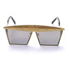 Vintage Square Sunglasses Women Men  Luxury Flat Top Fashion Metal Steampunk Sun Glasses Shades Glasses