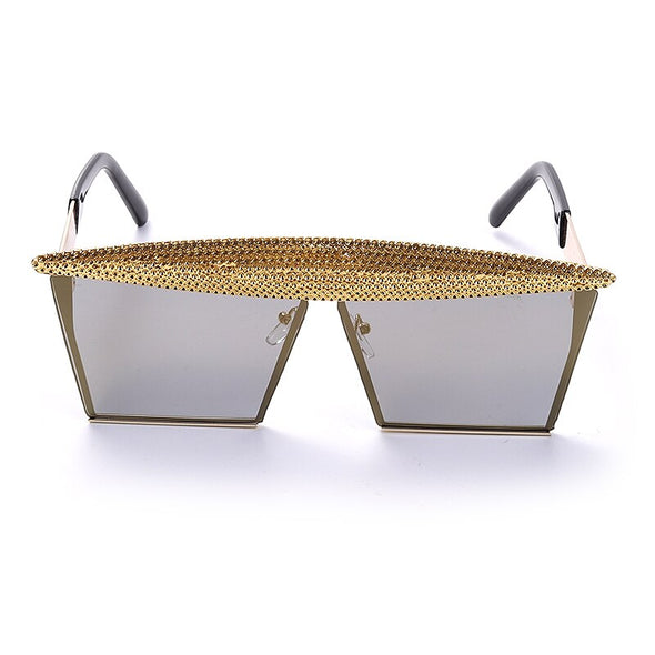 Vintage Square Sunglasses Women Men  Luxury Flat Top Fashion Metal Steampunk Sun Glasses Shades Glasses