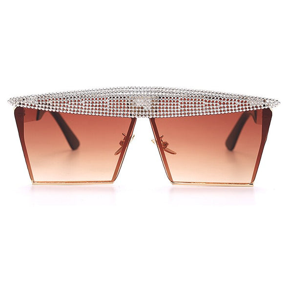 Vintage Square Sunglasses Women Men  Luxury Flat Top Fashion Metal Steampunk Sun Glasses Shades Glasses