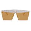 Vintage Square Sunglasses Women Men  Luxury Flat Top Fashion Metal Steampunk Sun Glasses Shades Glasses