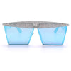 Vintage Square Sunglasses Women Men  Luxury Flat Top Fashion Metal Steampunk Sun Glasses Shades Glasses