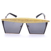 Vintage Square Sunglasses Women Men  Luxury Flat Top Fashion Metal Steampunk Sun Glasses Shades Glasses