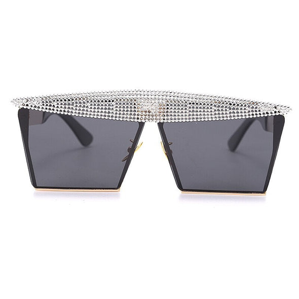 Vintage Square Sunglasses Women Men  Luxury Flat Top Fashion Metal Steampunk Sun Glasses Shades Glasses
