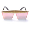 Vintage Square Sunglasses Women Men  Luxury Flat Top Fashion Metal Steampunk Sun Glasses Shades Glasses