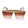 Vintage Square Sunglasses Women Men  Luxury Flat Top Fashion Metal Steampunk Sun Glasses Shades Glasses