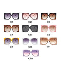 Vintage Oversized Square Sunglasses For Women Gradient Elegant Black Brown Sun Glasses Female Uv400 Shades Men Eyewear