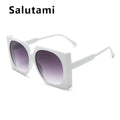 Vintage Oversized Square Sunglasses For Women Gradient Elegant Black Brown Sun Glasses Female Uv400 Shades Men Eyewear