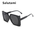 Vintage Oversized Square Sunglasses For Women Gradient Elegant Black Brown Sun Glasses Female Uv400 Shades Men Eyewear